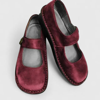 Mary Jane Schuhe Damen mit Riemen-Cecile Lavelle-Rot-35-Cecile Lavelle