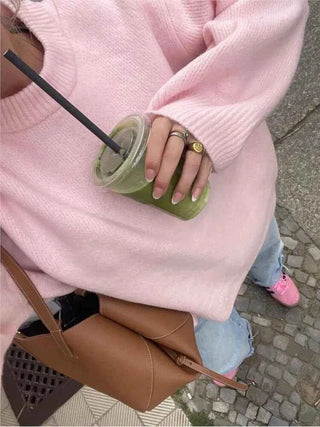Lässiger Oversize-Pullover mit Rundhals