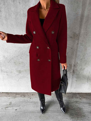 Figurbetonter Trenchcoat in Long-Form