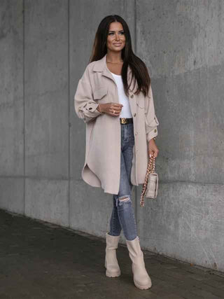 Übergangsjacke im Woll-Look