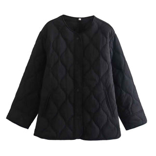 Taillierte Steppjacke mit Knopfverschluss