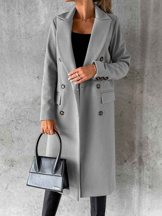 Figurbetonter Trenchcoat in Long-Form