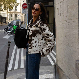 jacke mit Kuhmuster