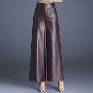 Faux leather pants