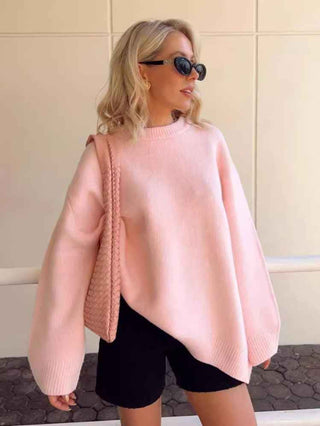 Lässiger Oversize-Pullover mit Rundhals