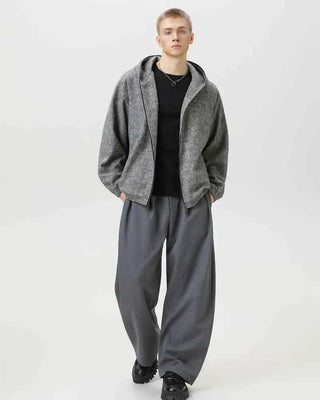 Wollmischung Kapuzenjacke Herren