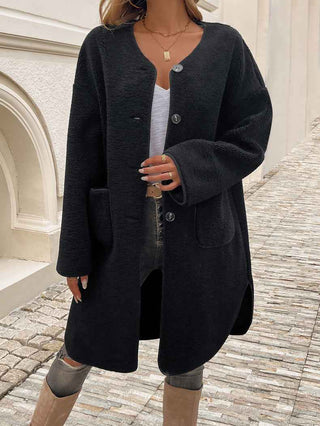 Fleece Jacke Damen Lang