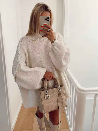 Oversize-Pullover mit tiefem Schulter-Design