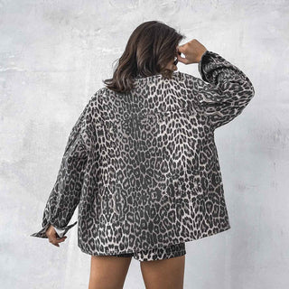 Leopard Jacke Damen