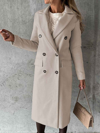 Figurbetonter Trenchcoat in Long-Form