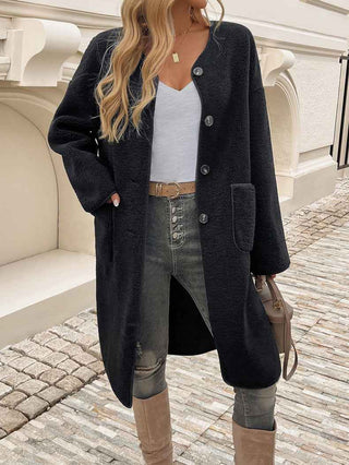 Fleece Jacke Damen Lang