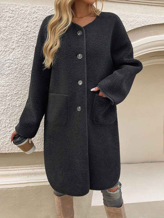 Fleece Jacke Damen Lang
