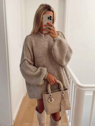 Oversize-Pullover mit tiefem Schulter-Design