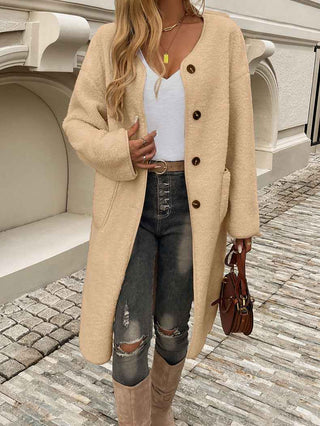 Fleece Jacke Damen Lang