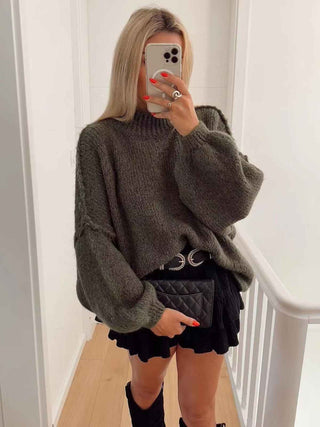 Oversize-Pullover mit tiefem Schulter-Design