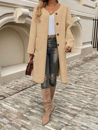 Fleece Jacke Damen Lang