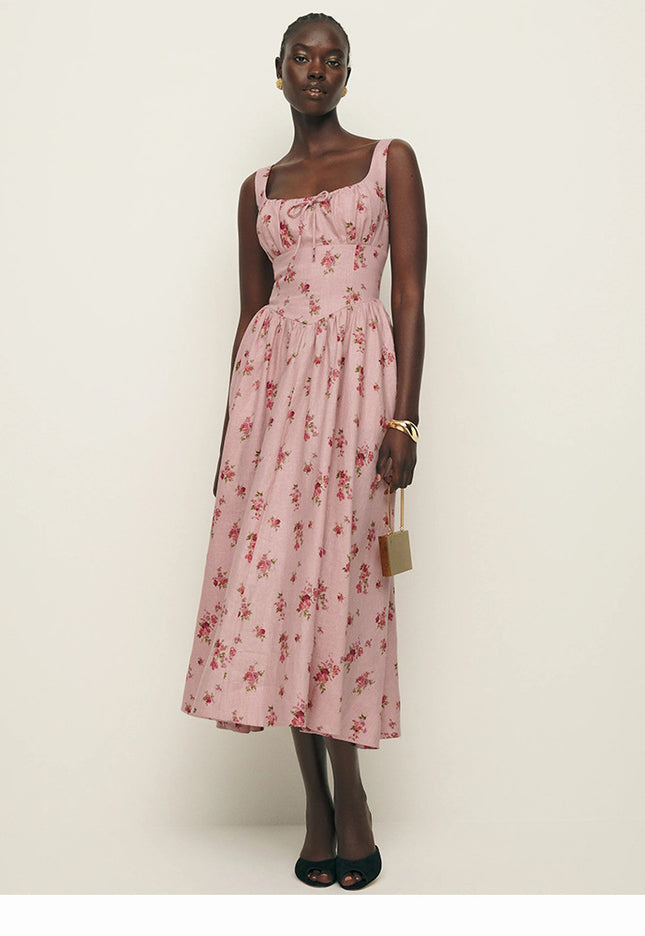 Mira – romantisches Midikleid mit Vintage-Touch aus 100% Baumwolle