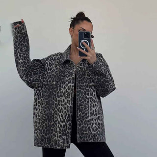 Leopard Jacke Damen