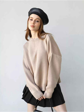 Oversize-Pullover mit Rundhals