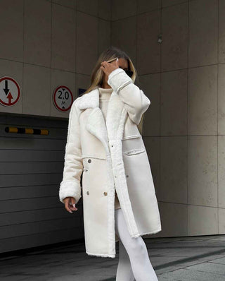 Lange Stepp-Winterjacke
