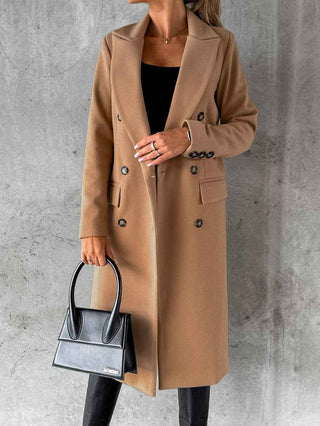 Figurbetonter Trenchcoat in Long-Form