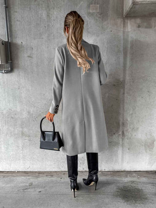 Figurbetonter Trenchcoat in Long-Form
