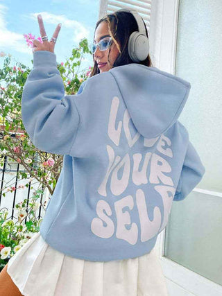Weißer Hoodie Damen Print