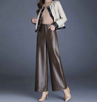 Faux leather pants