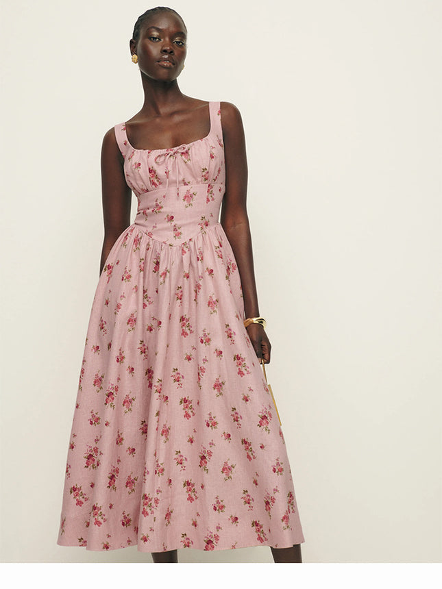 Mira – romantisches Midikleid mit Vintage-Touch aus 100% Baumwolle