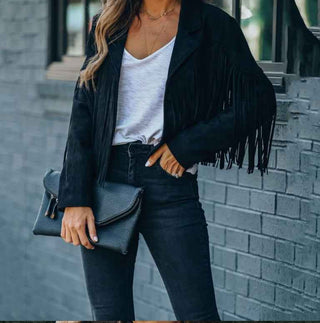 Damen Fransenjacke im Western-Stil