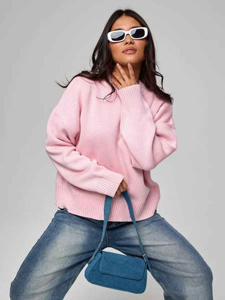 Oversize-Pullover mit Rundhals