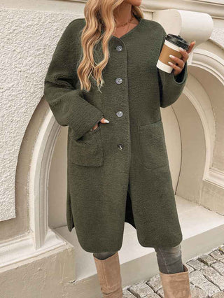 Fleece Jacke Damen Lang