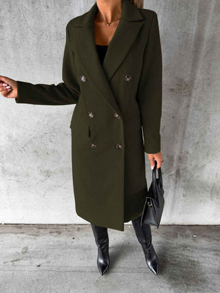 Figurbetonter Trenchcoat in Long-Form