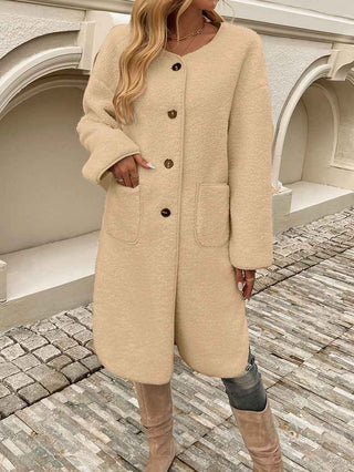 Fleece Jacke Damen Lang