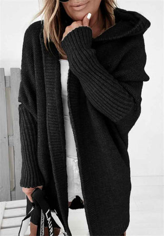 Oversize Strickjacke mit Kapuze