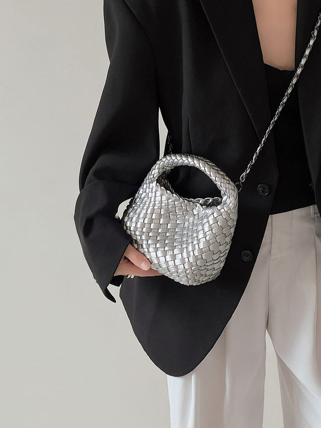céleste – mini handtasche mit geflochtenem look & soft touch