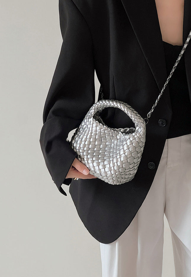 céleste – mini handtasche mit geflochtenem look & soft touch