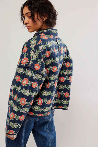 Gewämmter Kurzmantel mit Patches