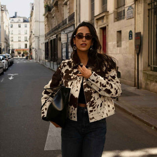 jacke mit Kuhmuster