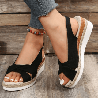 Plateau Sandalen Damen Sommer-footwear > sandals-Cecile Lavelle-Schwarz-36-Cecile Lavelle