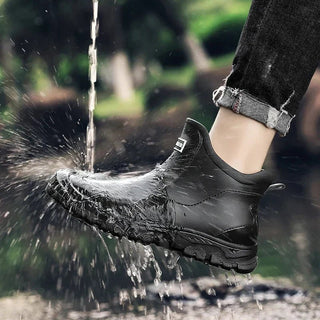 Regenstiefel Herren Kurz mit Profilsohle