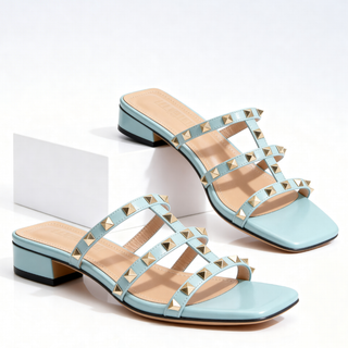 Riemchensandalen Damen mit Nieten und Absatz-Cecile Lavelle-Cecile Lavelle