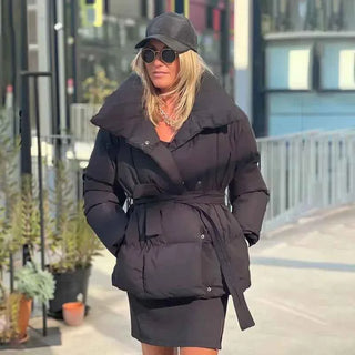 Pufferjacke Damen mit Gürtel