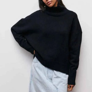 Figurbetonter Damen Rollkragenpullover