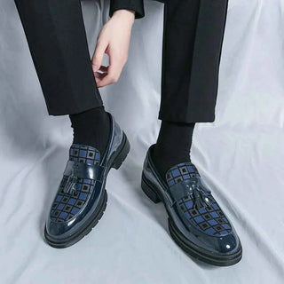 Karierte Tassel Loafer Herren