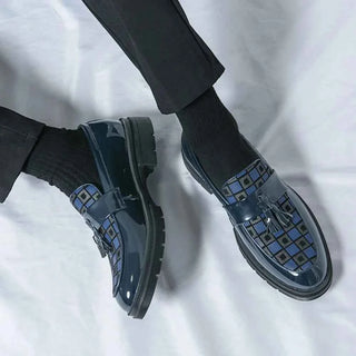 Karierte Tassel Loafer Herren