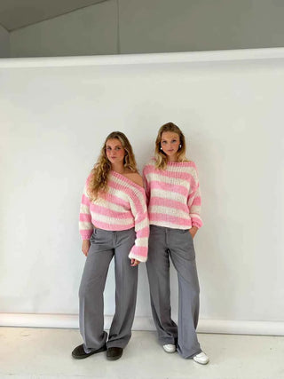 Gestreifter Pullover Damen