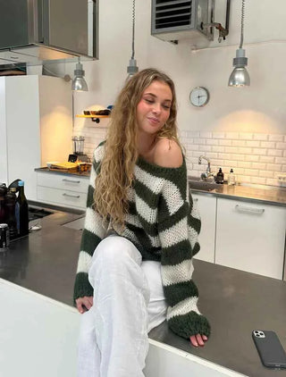 Gestreifter Pullover Damen