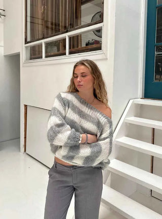 Gestreifter Pullover Damen
