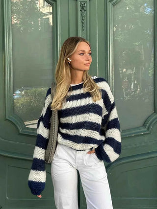 Gestreifter Pullover Damen